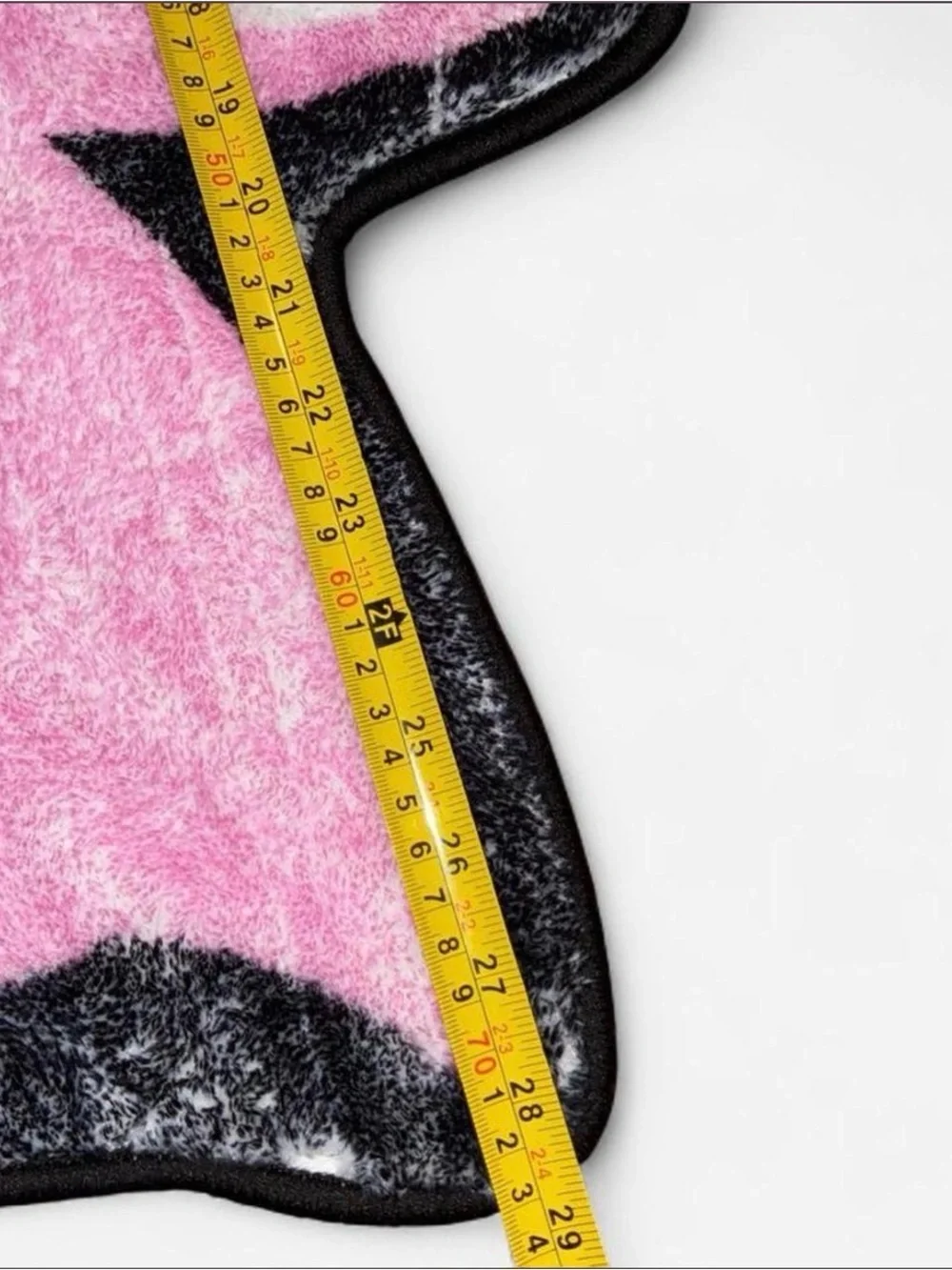 Playful Pink Bat Door Mat with Black Trim